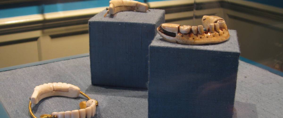 George Washington's dentures on display at the Museum of Dentistry in Baltimore