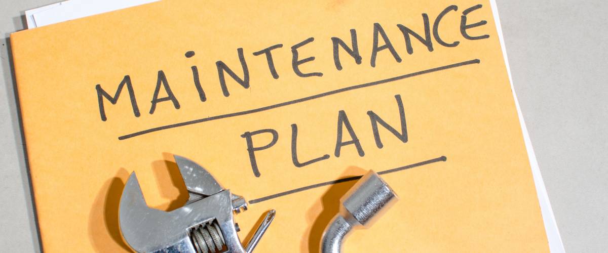 Different tools on a folder of maintenance plan