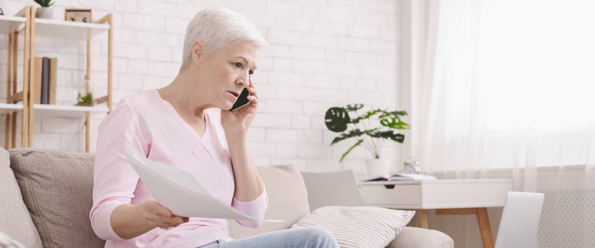 Older lady on the phone