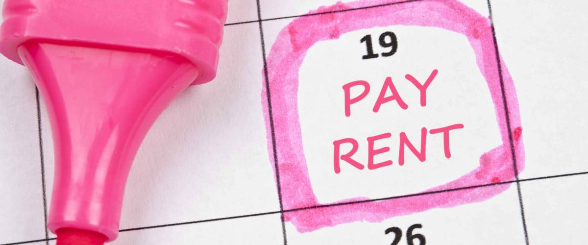 Calendar mark with Pay rent