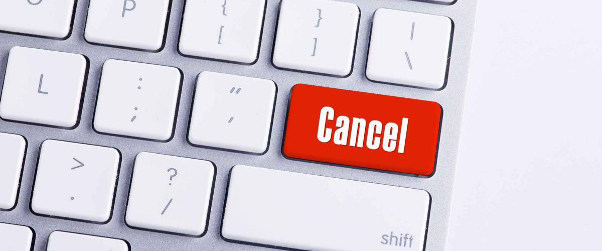 Keyboard with Red Cancel Button