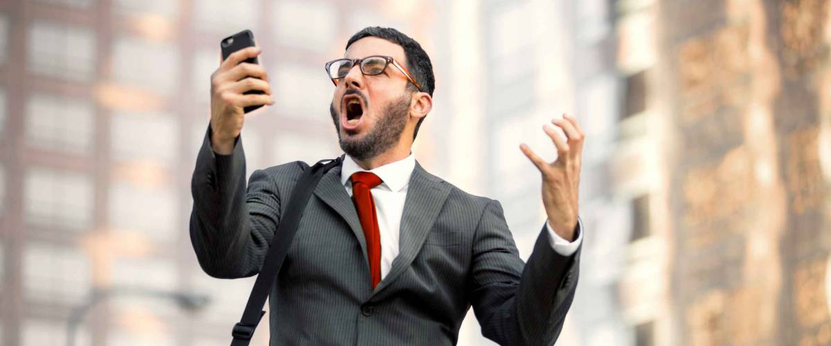 Business man executive investor upset angry loser bad news stock market crash disappointed