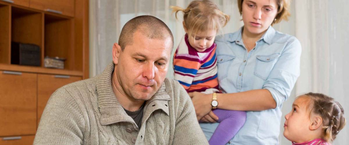 Family with children, struggling with bills