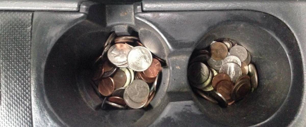 Change in a car cupholder