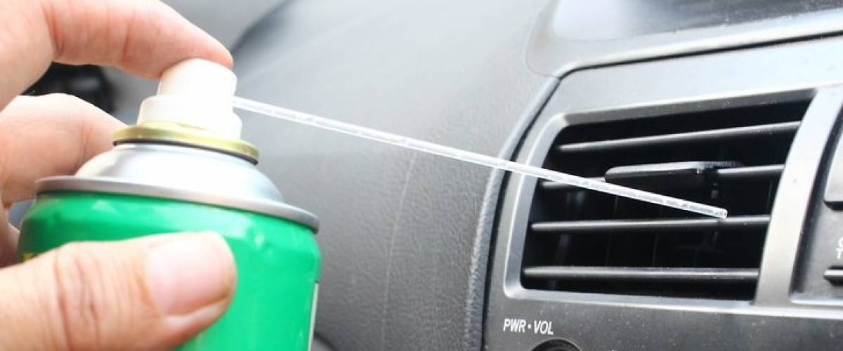 Cleaning car vents with compressed air