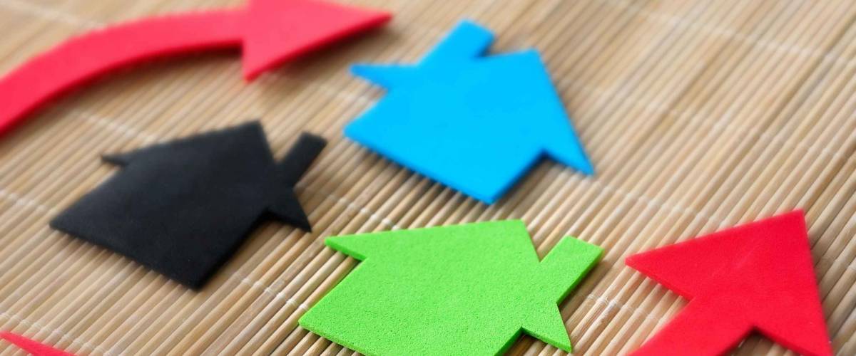 Housing and property market concept with graph