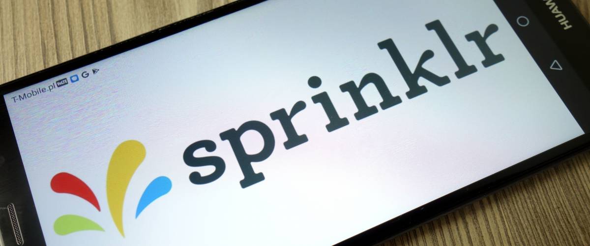 Sprinklr Inc logo displayed on mobile phone