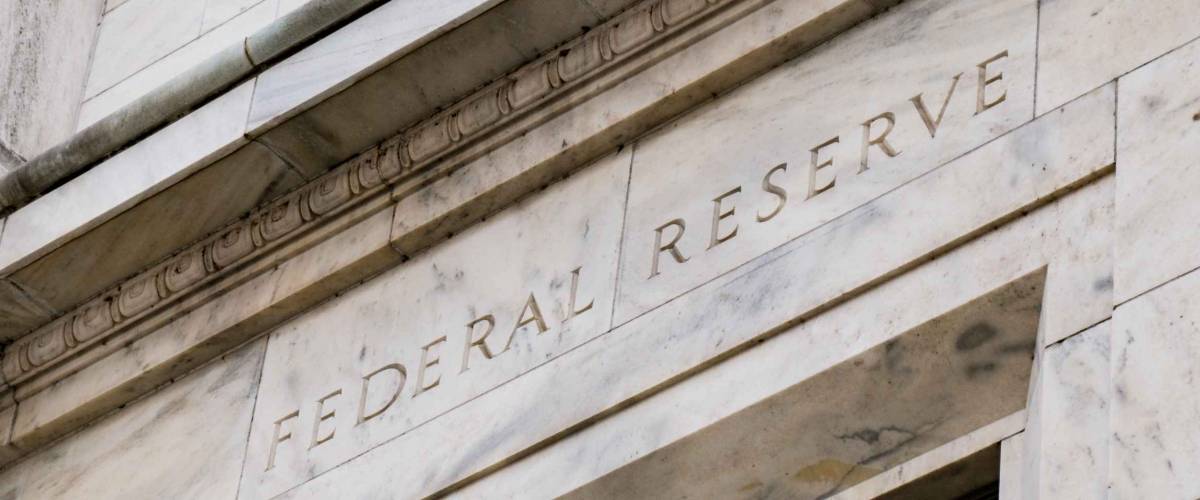 Facade on the Federal Reserve Building in Washington DC