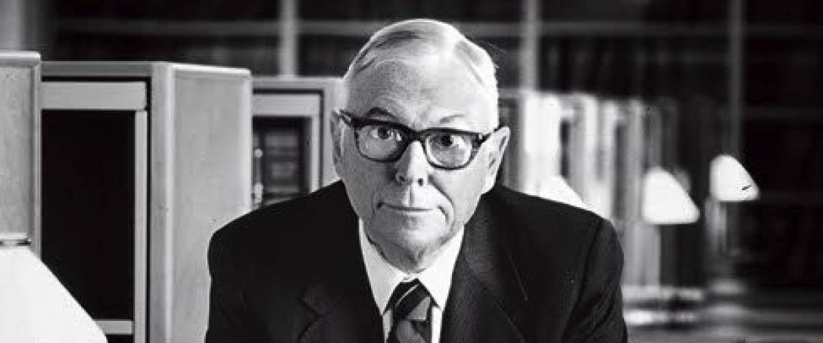 Young Charlie Munger looking at camera.