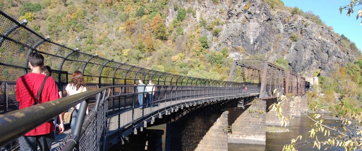 Bridge at Harpers Ferry in West Virginia, USA