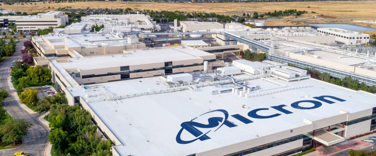 Boise, ID, USA - September 21, 2017: Micron Technology Boise . Micron is a leading company in semiconductor manufacturing. View of top of building with name