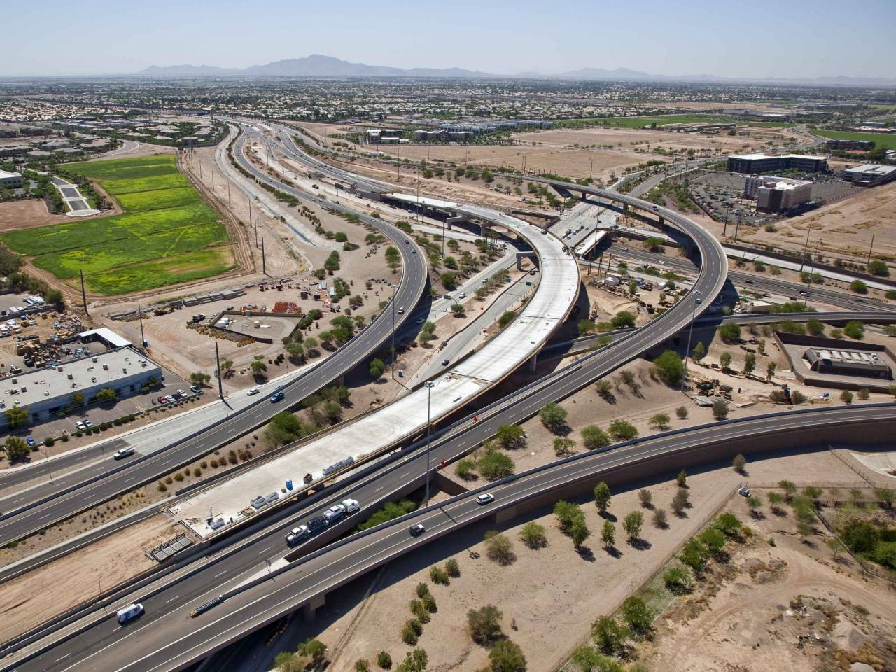 San Tan Valley, AZ highway aerial view