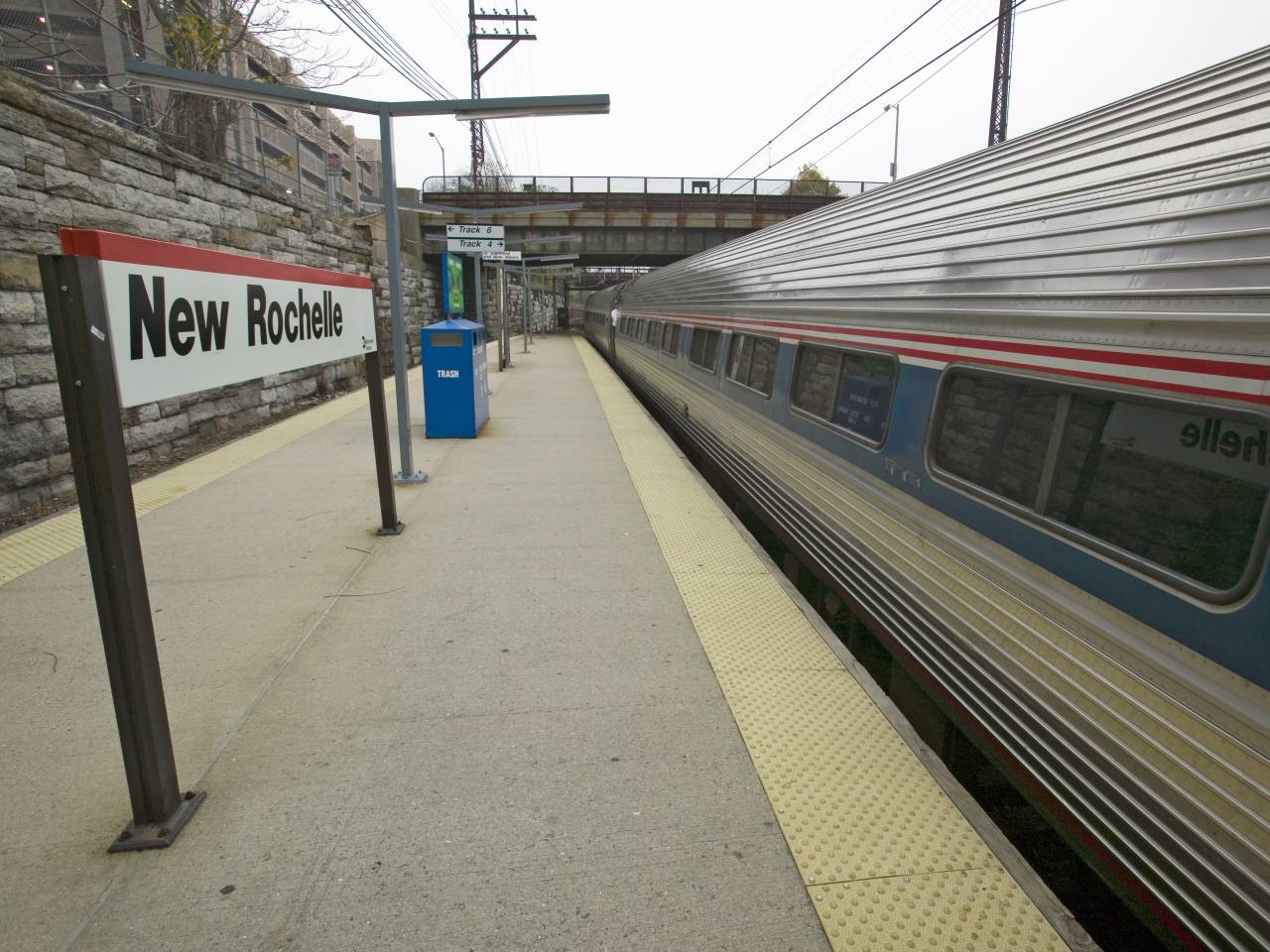 New Rochelle, NY train platform