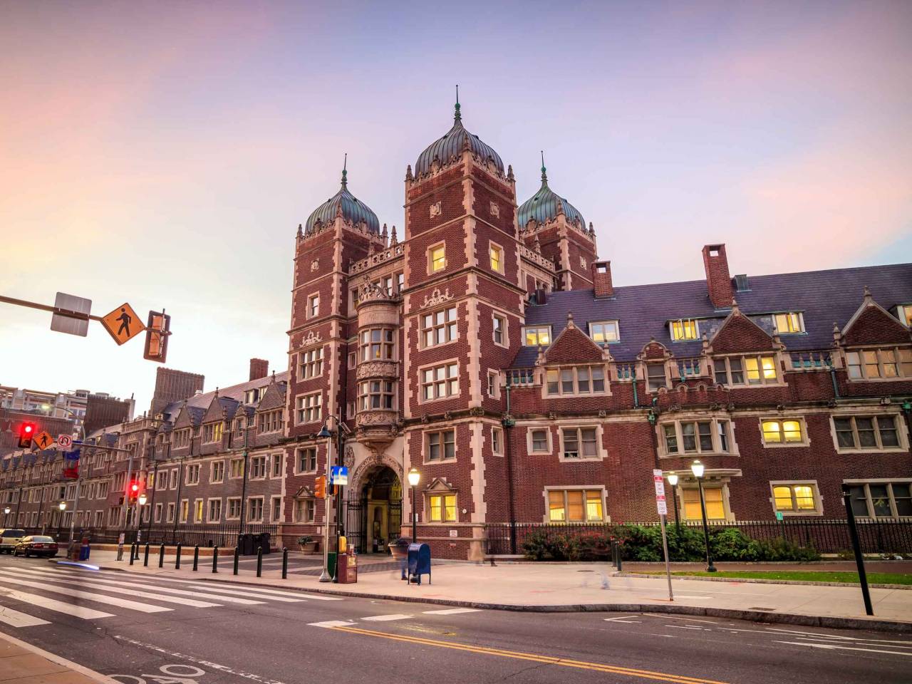 Very old building in University of Pennsylvania in Philadelphia, Pennsylvania