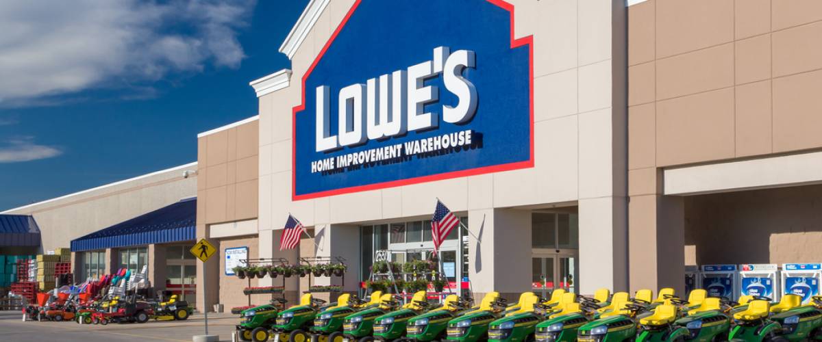 Lowe's Home Improvement Warehouse exterior.