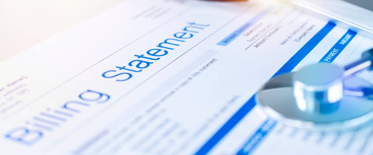 Looking at a medical billing statement
