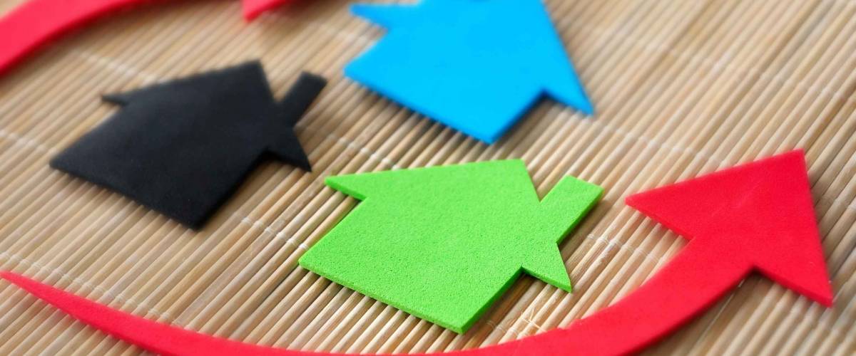 Housing and property market concept with graph