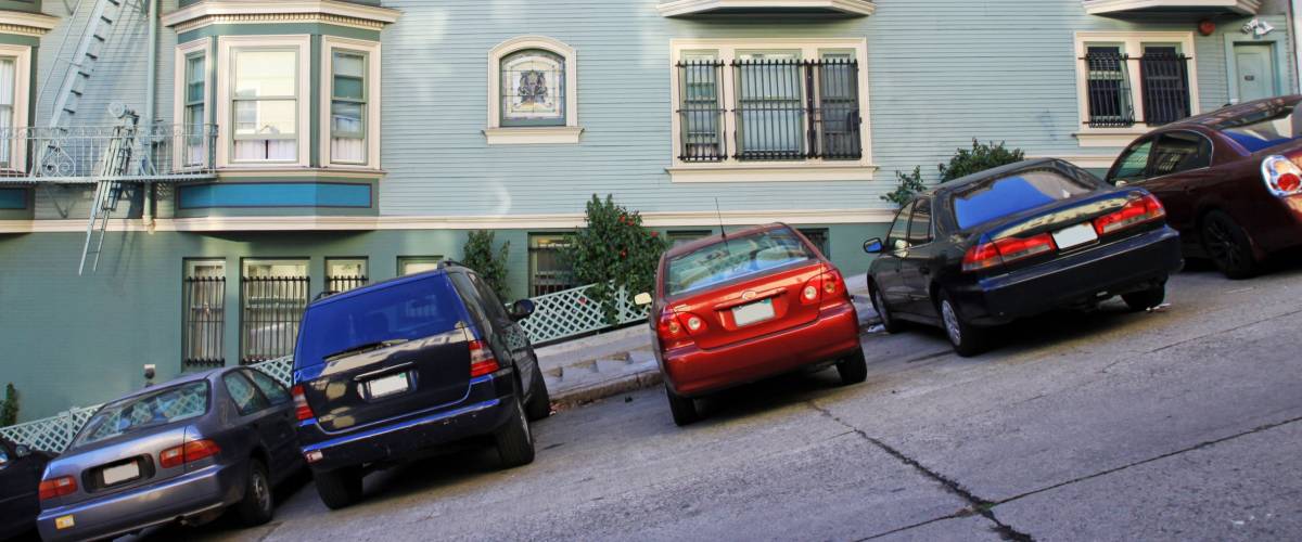 A view of a typical San Francisco road, Usa
