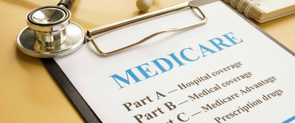 Stethoscope with medicare form with parts list.