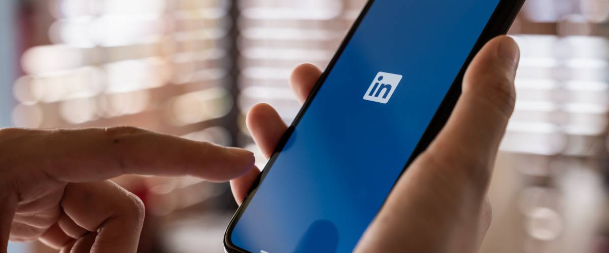 LinkedIn job search app on phone