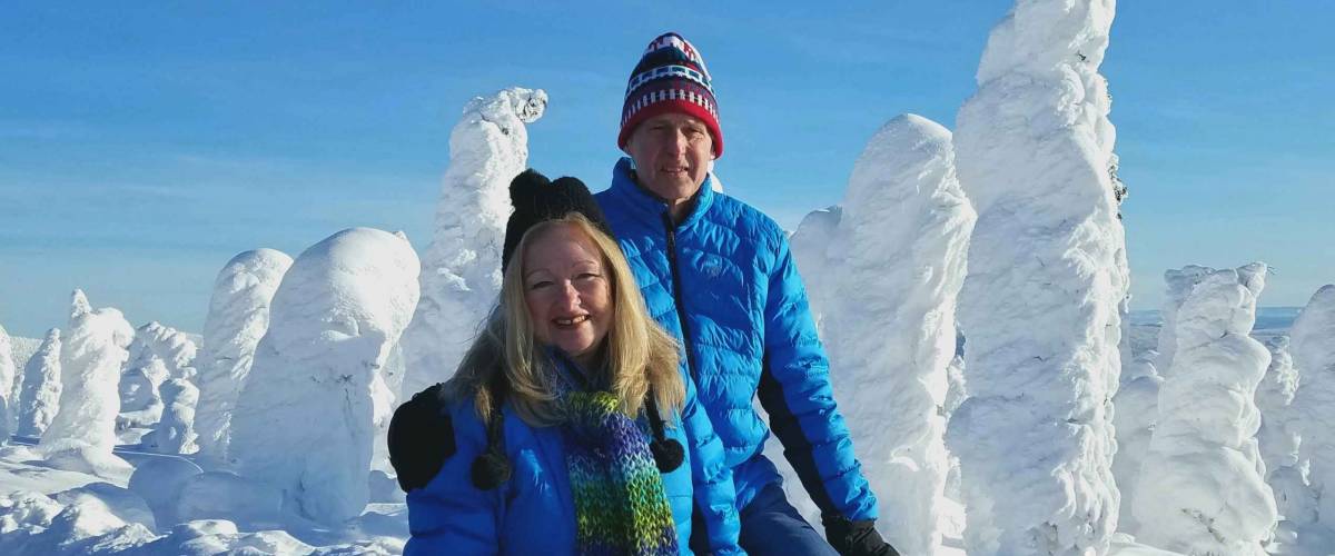 Happy Couple at the Edge of the Arctic Circle, The Enchanted Forest/Alaska, Daytime in Winter