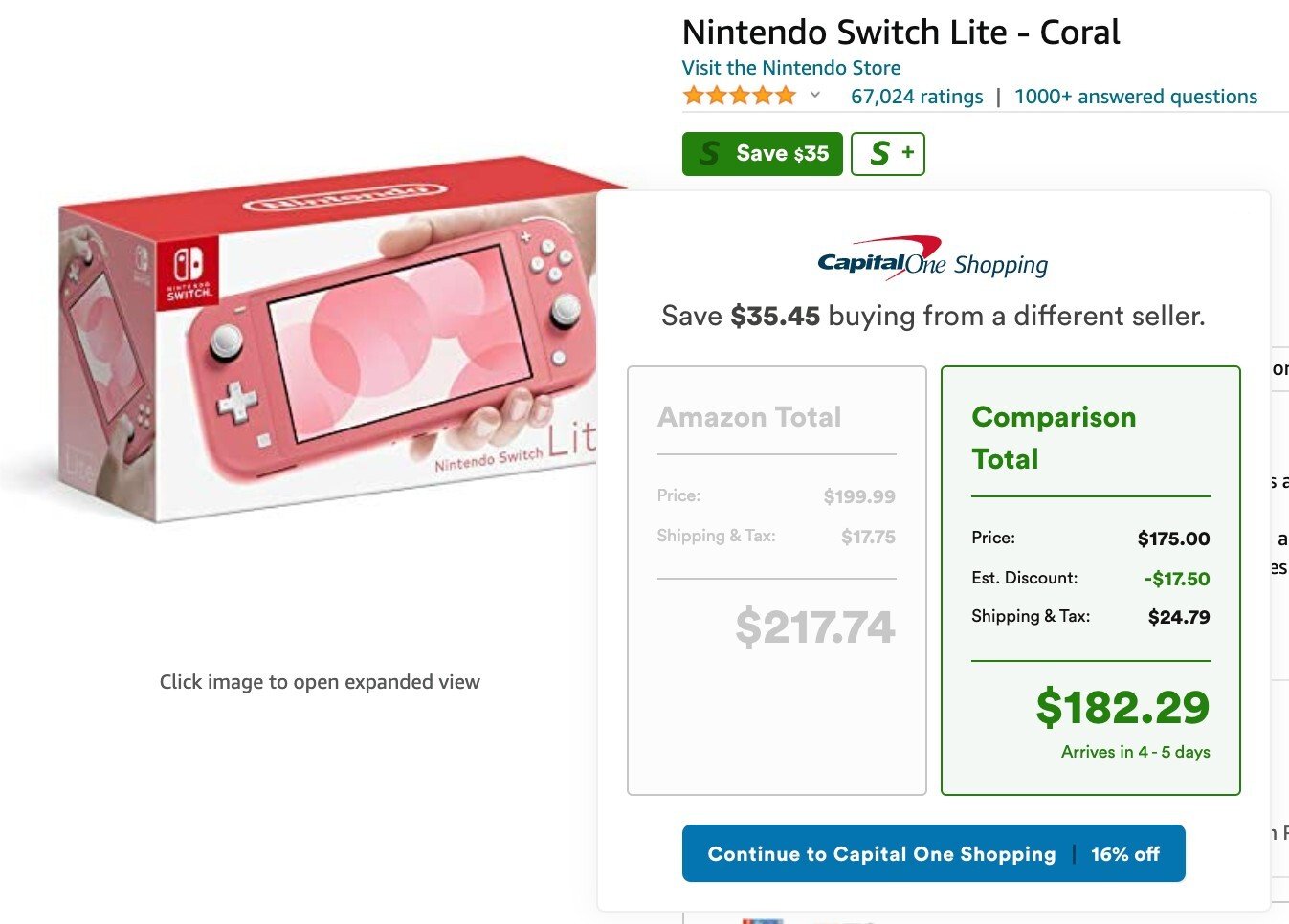 Pink Nintendo switch.