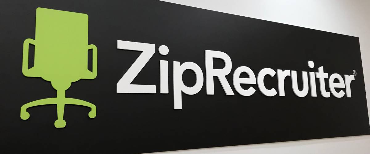 ZipRecruiter company sign