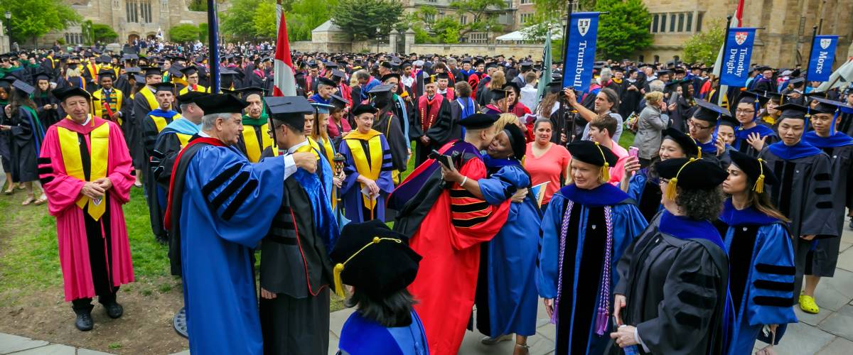 Yale University graduation ceremonies on Commencement Day