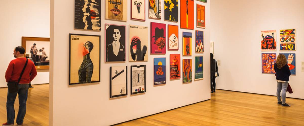 Interior of the Museum of Modern Art (MoMA), an art museum, Midtown Manhattan, New York.