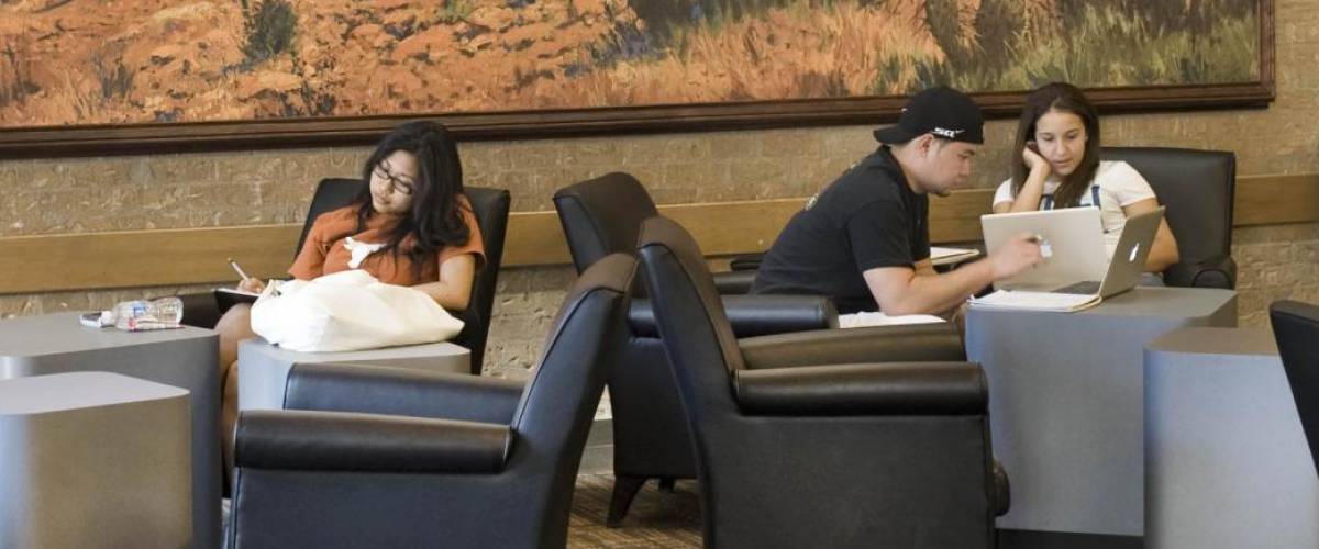 Students studying at The University of Texas at Austin