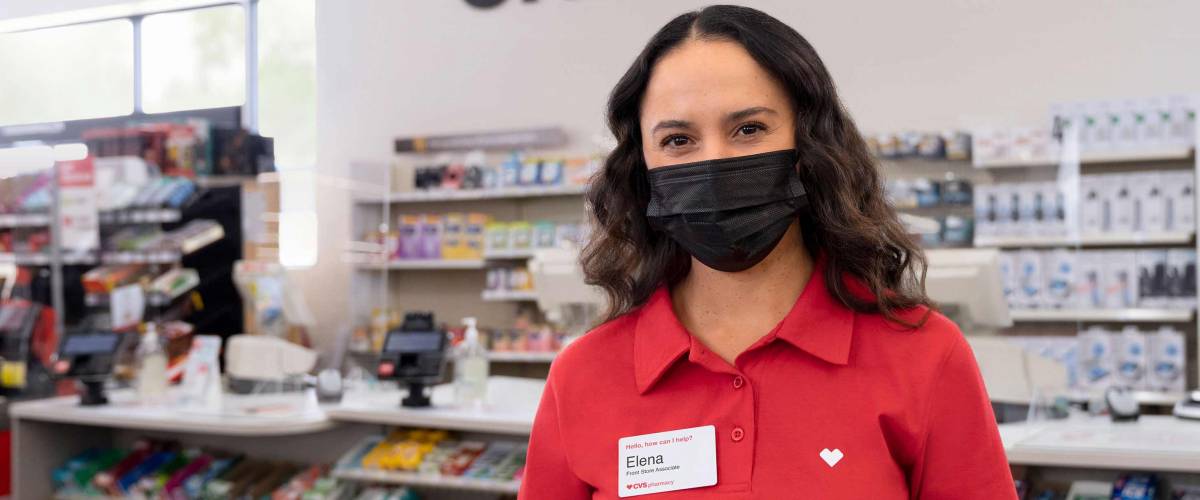 CVS Employee in a mask