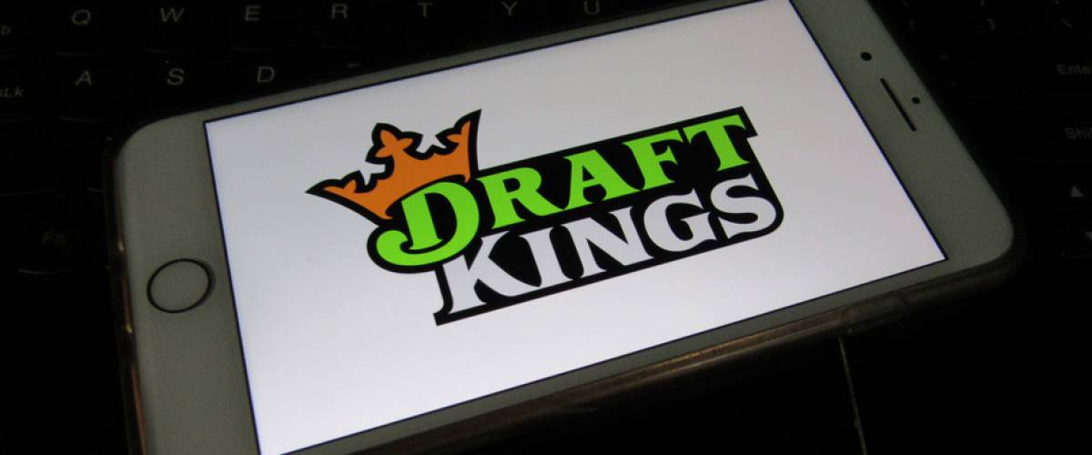 View of DraftKings app on a smartphone.