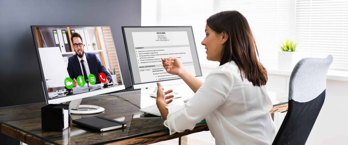 Online Video Conference, Job Interview