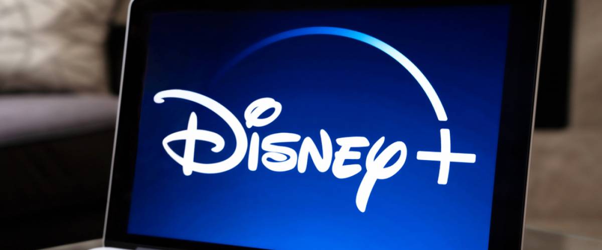 Disney Plus on a MacBook screen.