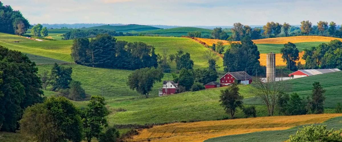 Beautiful farmland in the Ohio countryside
