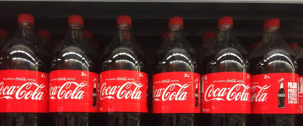 Bottles of Coca Cola
