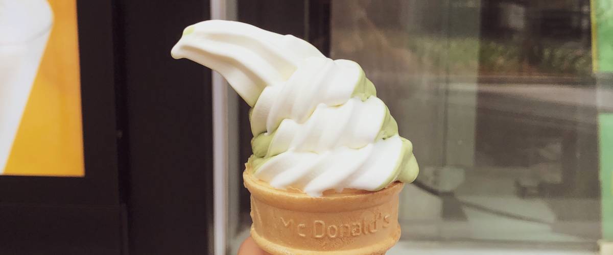 Matcha twist cone, vanilla, limited time offer, mcdonalds
