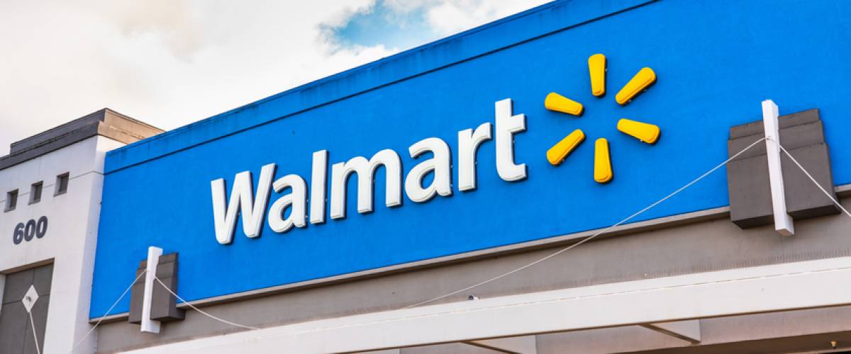 People shopping at a Walmart store in south San Francisco bay area