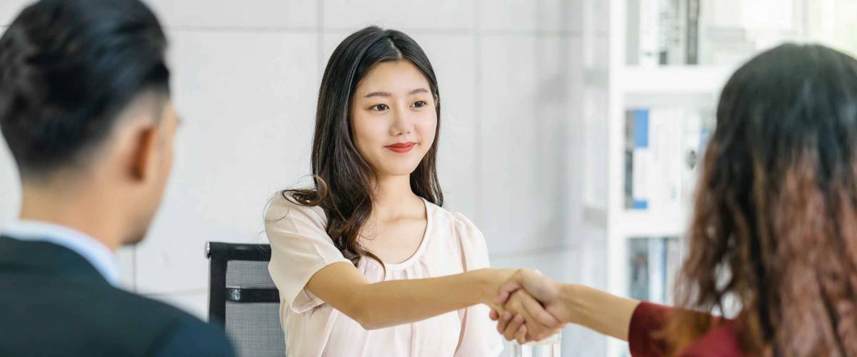 Job interview first impressions concept