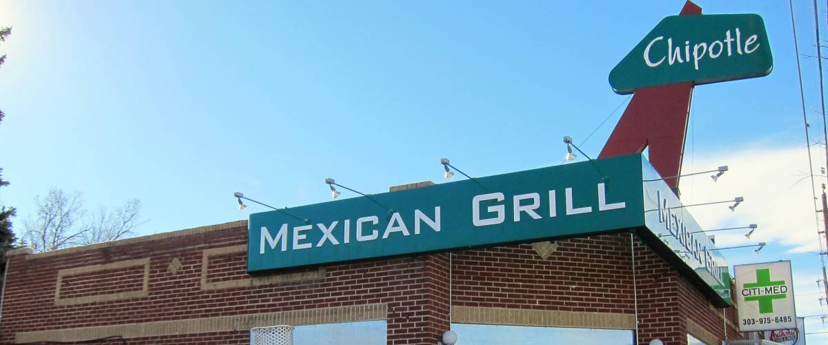 Chipotle Mexican Grill was first opened at 1644 East Evans, in a former Dolly Madison Ice Cream store near the University of Denver campus by Steve Ells in 1993.