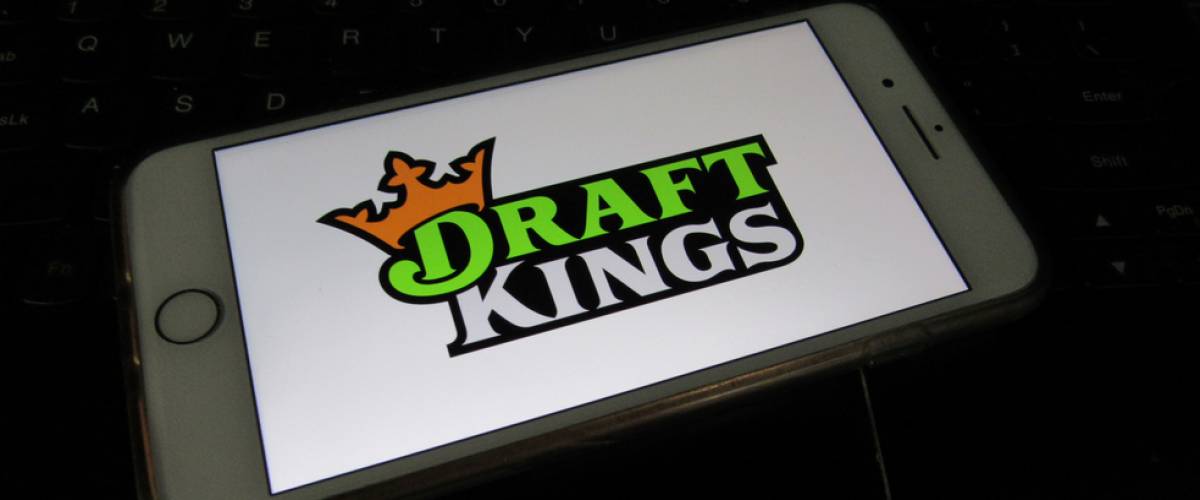 View of DraftKings app on a smartphone.