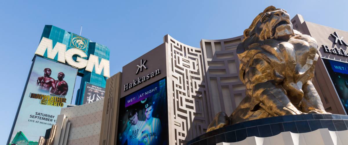 Exterior views of the MGM Grand Casino on the Las Vegas Strip on September 9, 2015.
