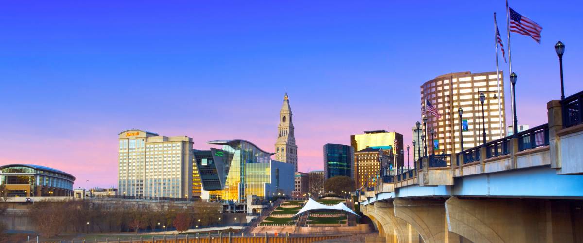 Skyline view of the city of Hartford, Connecticut