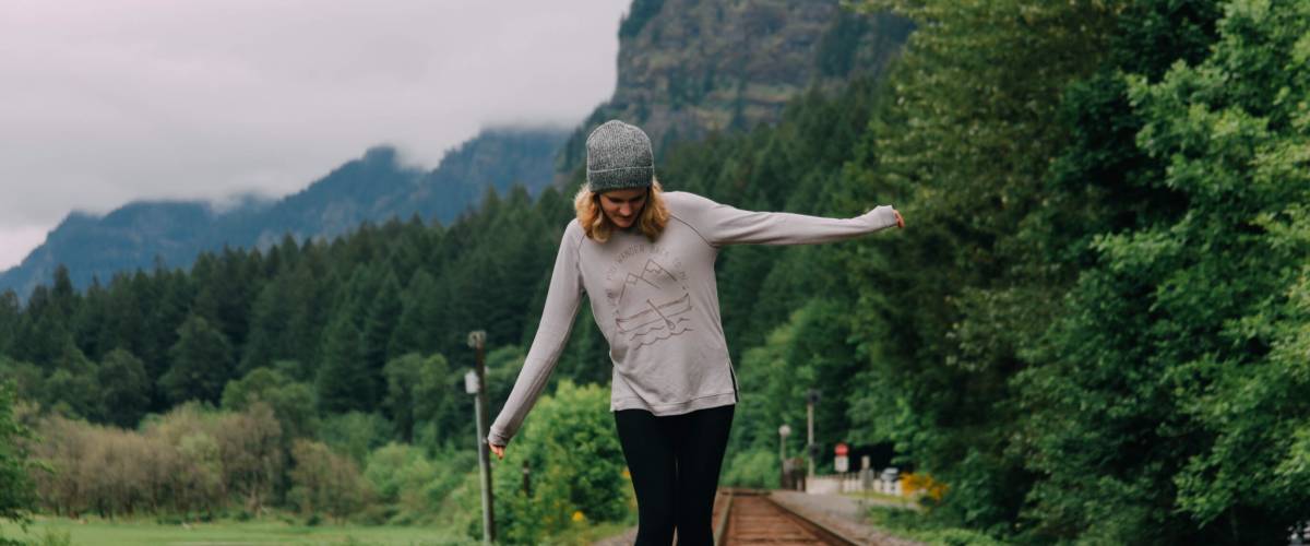Girl hiking in Oregon