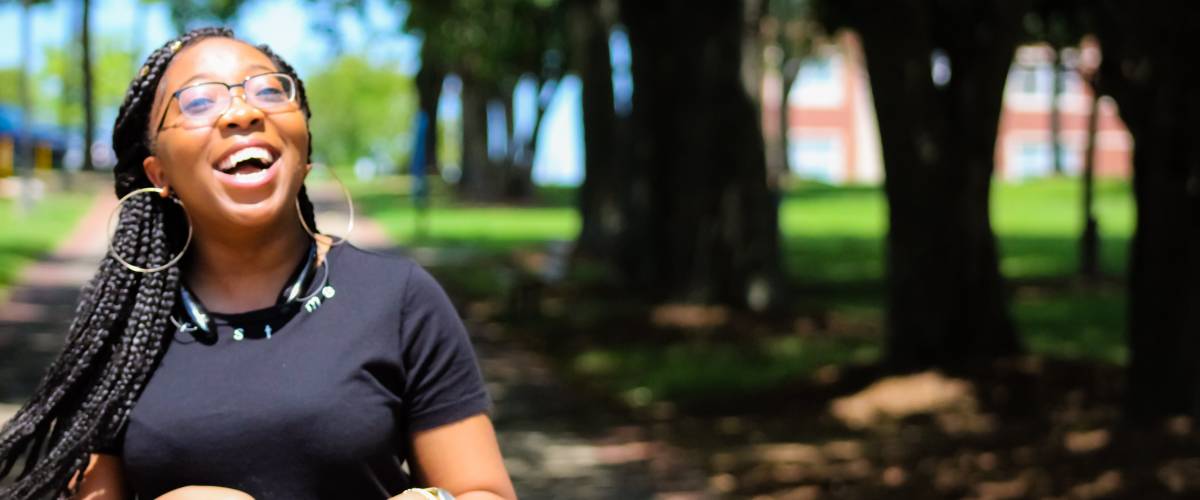 Girl at Tennessee State University, Nashville, Tennessee, US