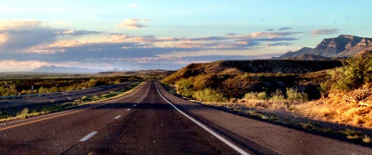 Empty road in New Mexico
