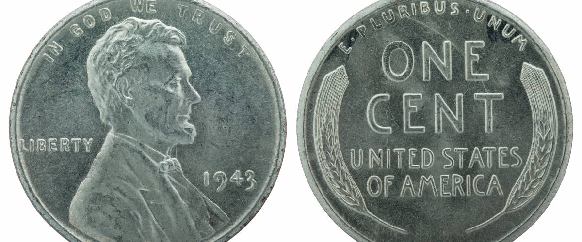 The wartime 1943 Lincoln penny was made of zinc-coated steel.