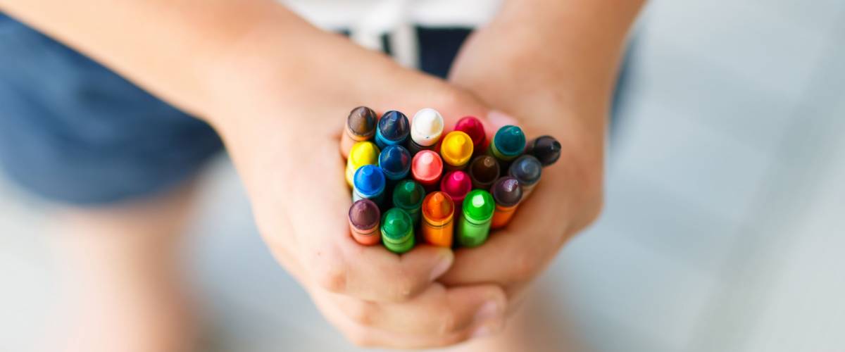 Handful of crayons