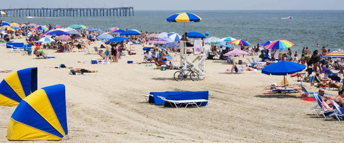 People on vacation in Virginia Beach