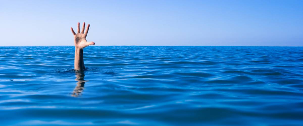 man drowning